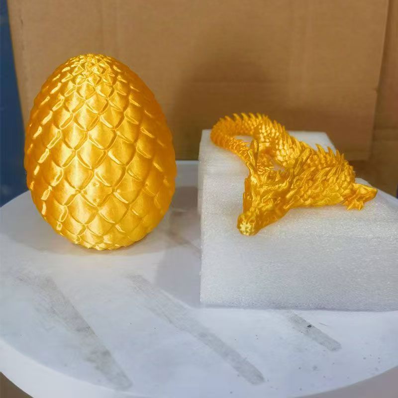爆款3D打印宝石龙摆件水晶龙大号龙蛋套装关节龙玩具手办批发创意详情12
