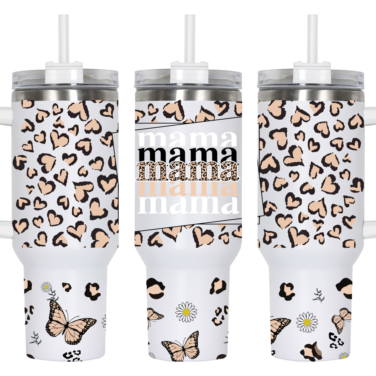 Amazon 40oz portable car insulated cup, stainless steel double-layer high appearance level cold insulation handle cup, customizable LOGO pic 9