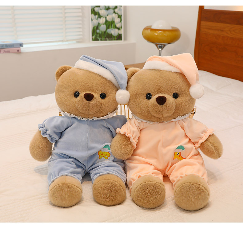 可爱睡衣小熊毛绒玩具公仔批发跨境新款动物抱枕玩偶儿童安抚娃娃详情24