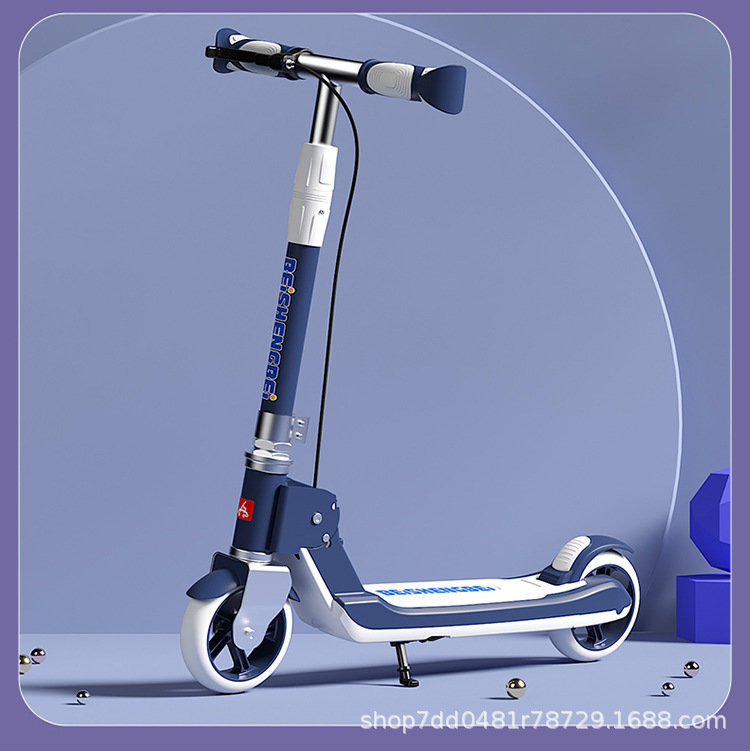 Two-wheeled scooters for children aged 6 to 12 to 15, including both boys and girls, are foldable pic 22