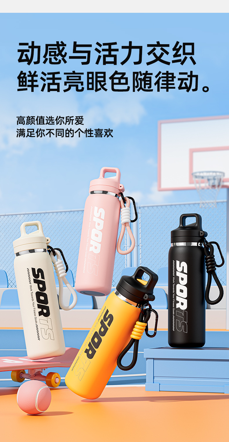 运动便携保温杯316不锈钢一键速开保温水杯男大容量户外吸管水杯详情27