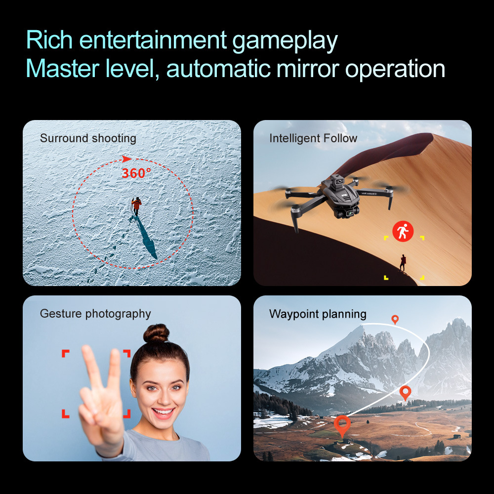 The cross-border AliExpress bestseller V168 brushless GPS return high-definition 8 aerial obstacle avoidance drone is a remote control aircraft for foreign trade pic 24