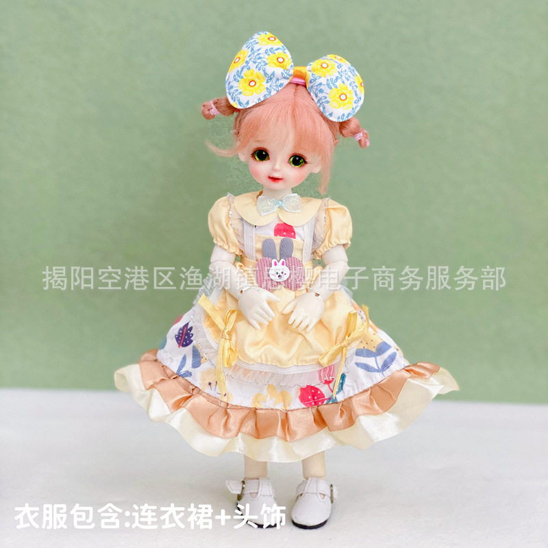 6分bjd娃娃换装衣服洛丽塔套装30厘米洋娃娃裙子连衣裙制服女仆装详情29