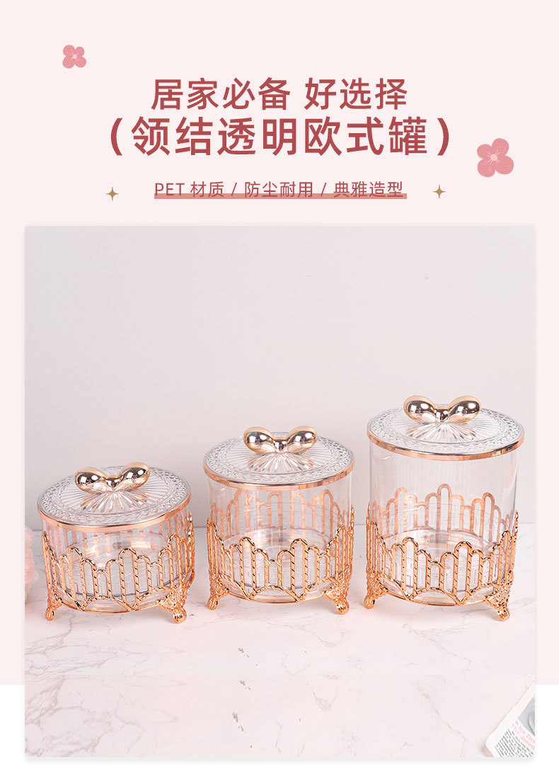 European-style Muslim cross-border home storage jars, tableware, table ornaments, table kitchen storage, European-style sugar jars pic 1