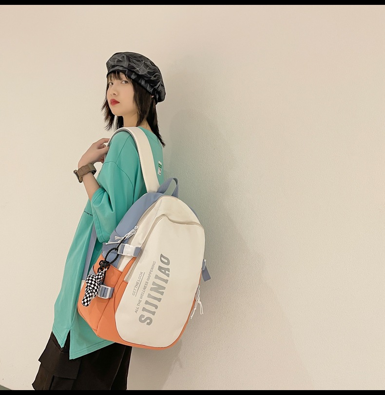 韩版新款书包女高中生日系简约初中生双肩包男初中大学生电脑背包详情29