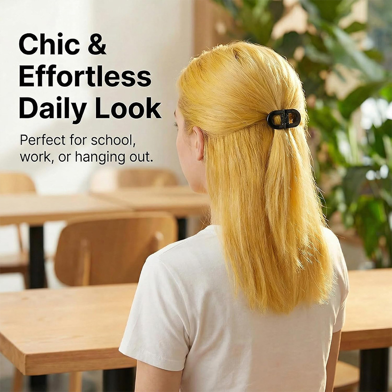 智能磁吸发夹跨境出口 smart magnetic hair clip 创意磁吸扣发夹详情7