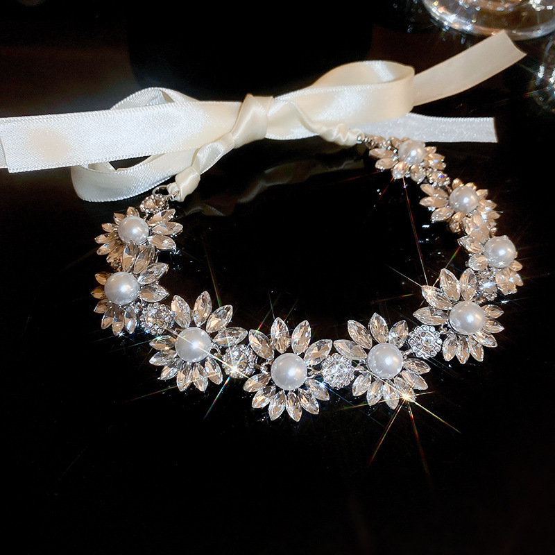 超仙珍珠蝴蝶结流苏双层项链气质高级感锁骨链时尚小众新娘饰品女详情20