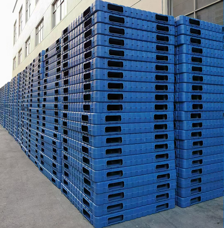 Plastic pallet forklifts, double-sided one-piece molded blow-molded pallets, moisture-proof boards for warehouses, pallets, pallets, and logistics pads pic 15