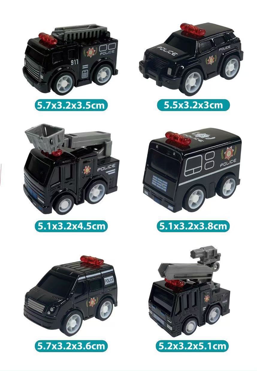 Cross-border children's rebound inertia mini car, boy fire engine simulation car model, toy keychain gift pic 16