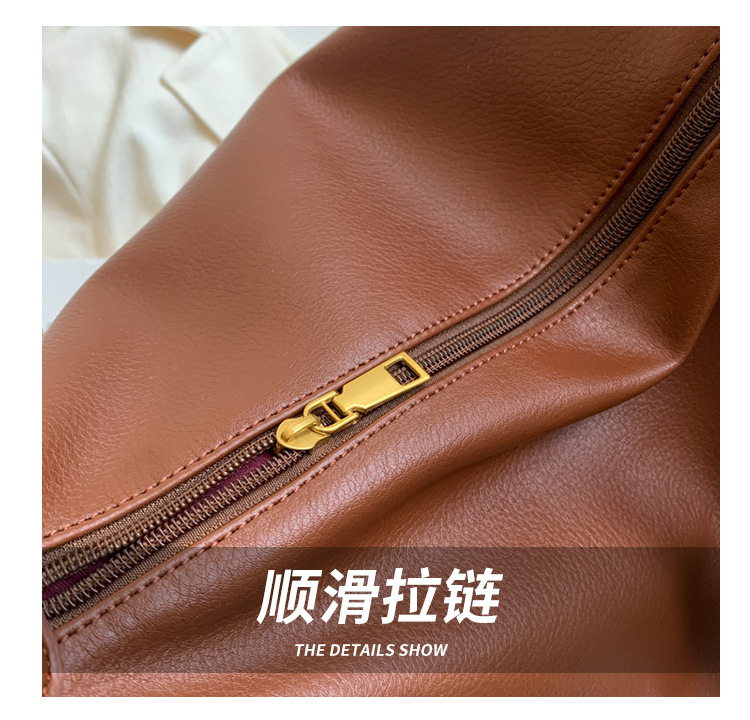 2025新款女包大容量包包斜跨单肩包包学生上课复古时尚单肩托特包详情16