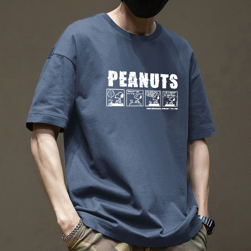 Pound 100% algodón camiseta de manga corta para hombres diseño de verano sentido transpirable cómodo ins moda para chicos holgada para hombres pic 21