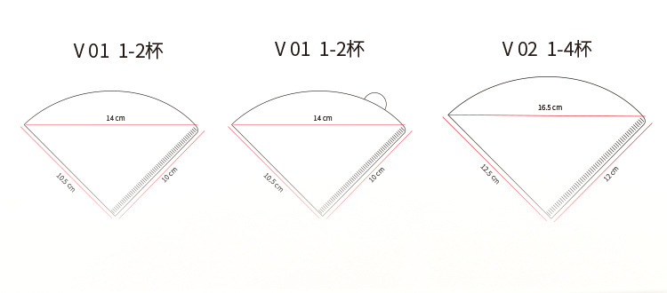 Household coffee filter paper V60, filter cup, drip type conical fiber original pulp bleached filter paper, cake cup pic 4