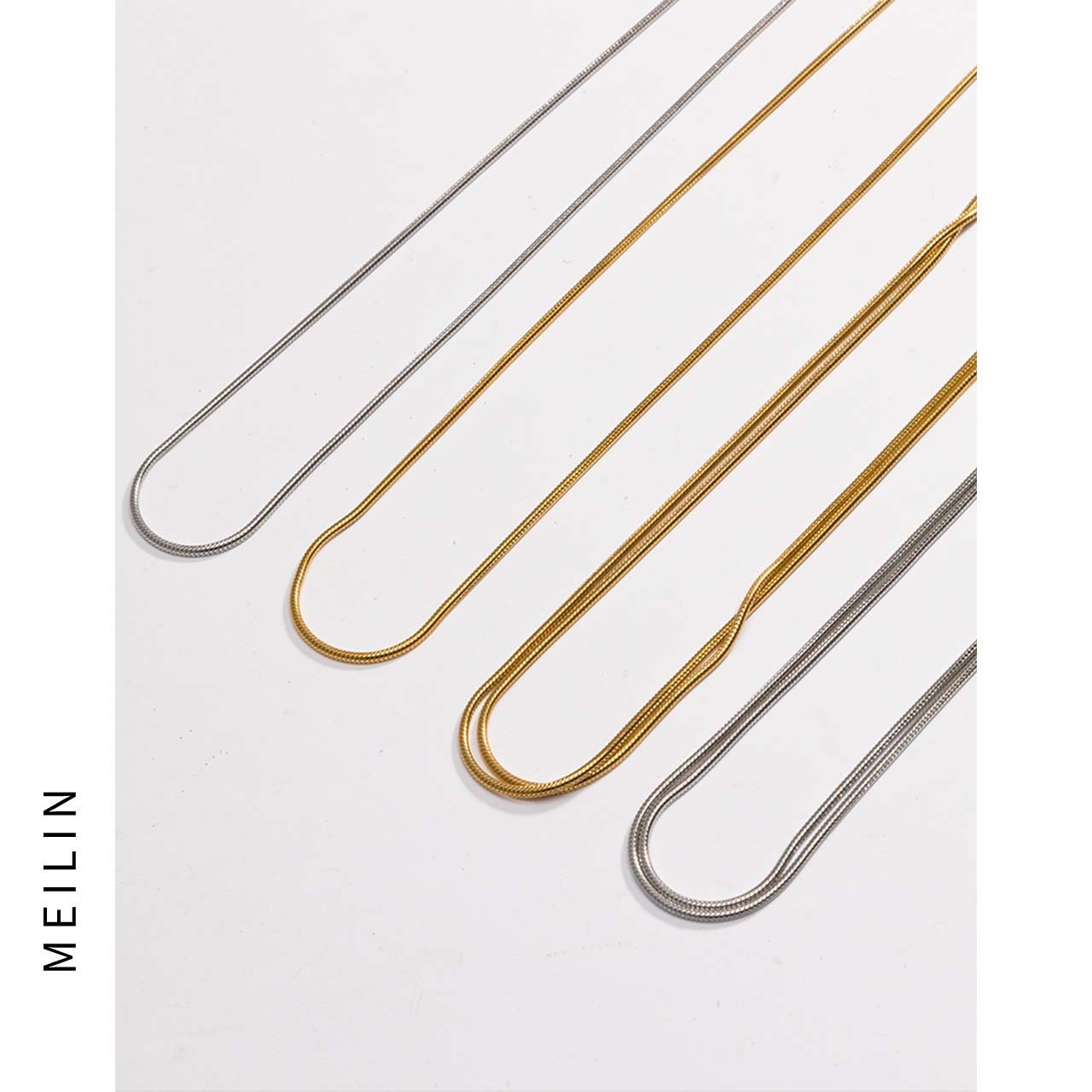 青岛美琳简约日常项链 素链蛇骨链颈链毛衣链高级欧美风锁骨链女详情1