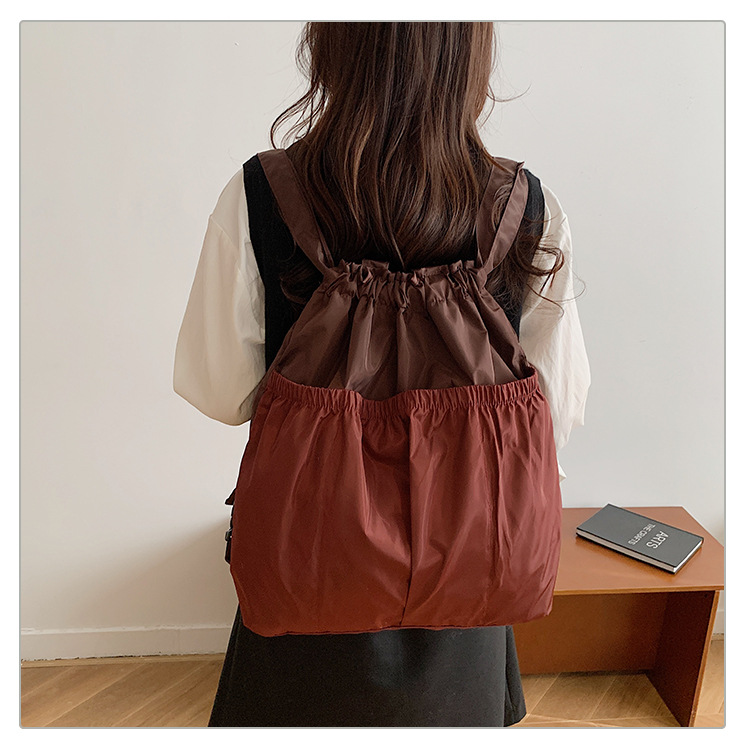 新款单肩包托特双肩折叠包手提简约通勤大容量时尚便携详情41