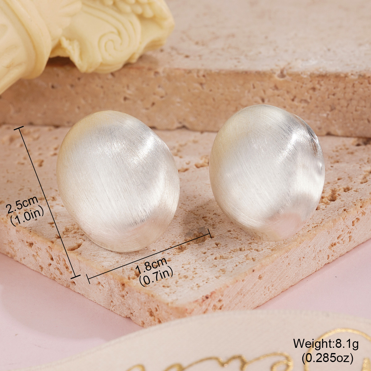 简约金属电镀跨境花朵时尚流苏耳环拉丝金银戒指夸张设计长款耳饰详情26