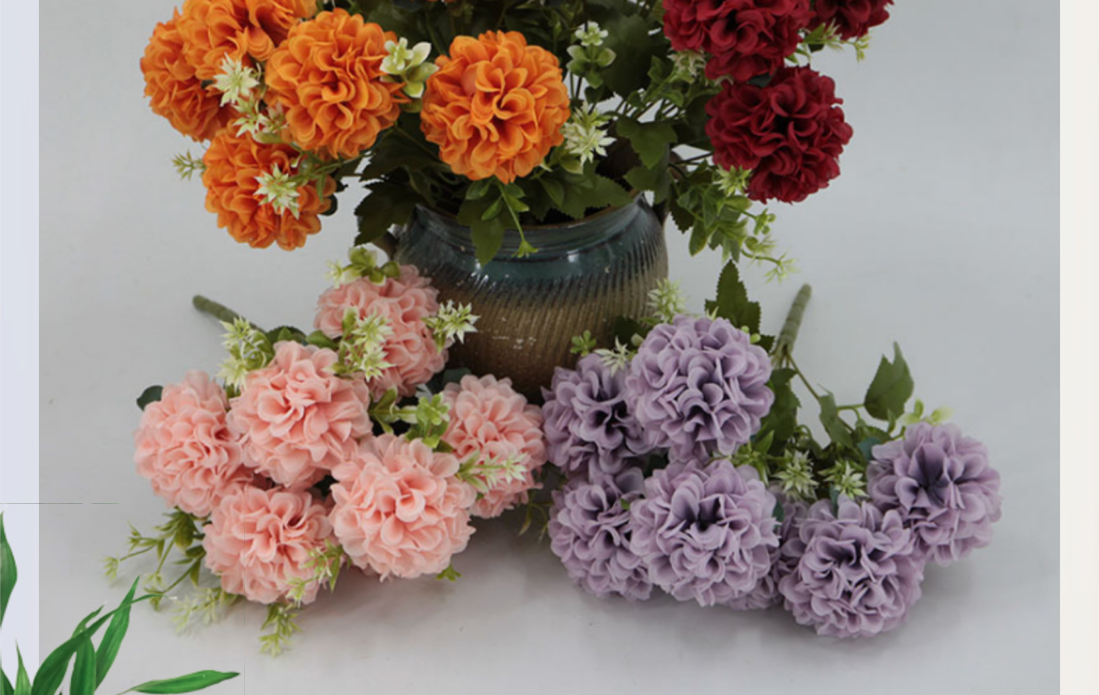 仿真花7头招财球婚礼家居装饰绣球花束拍摄道具摆件绢花假花批发详情2