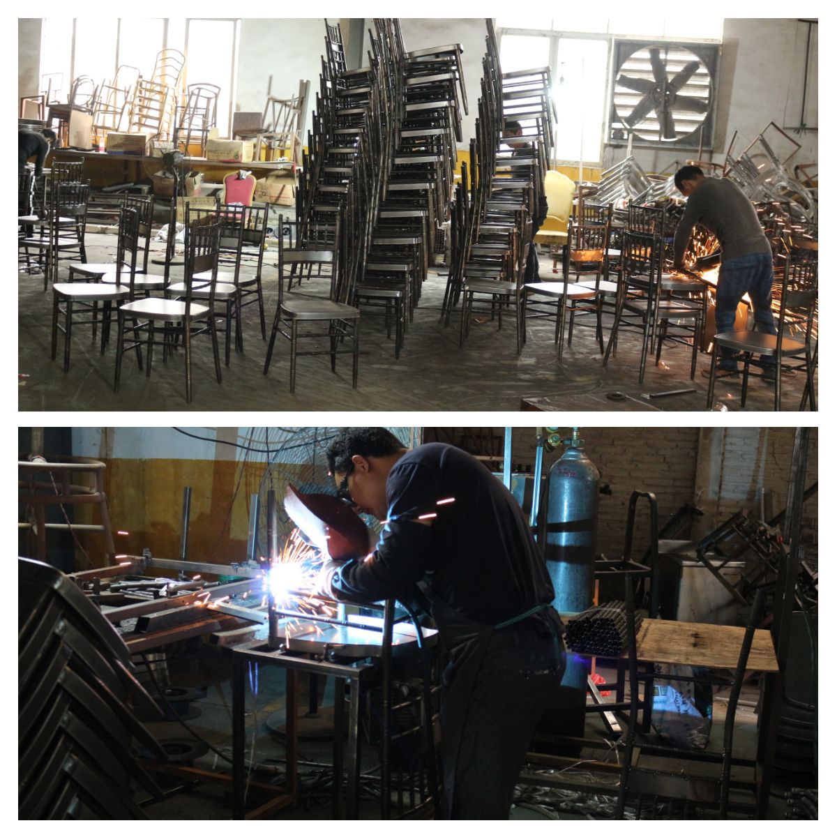 Star Factory directly supplies hotel metal banquet chairs, conference office chairs, wedding hall flat tube aluminum alloy dining chairs pic 7