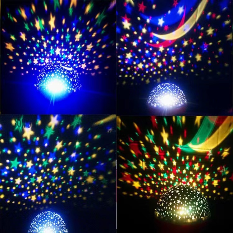 Mini starry sky projection lamp, projector, seven-color rotating night light, starry sky table lamp, foreign trade supply head factory pic 11