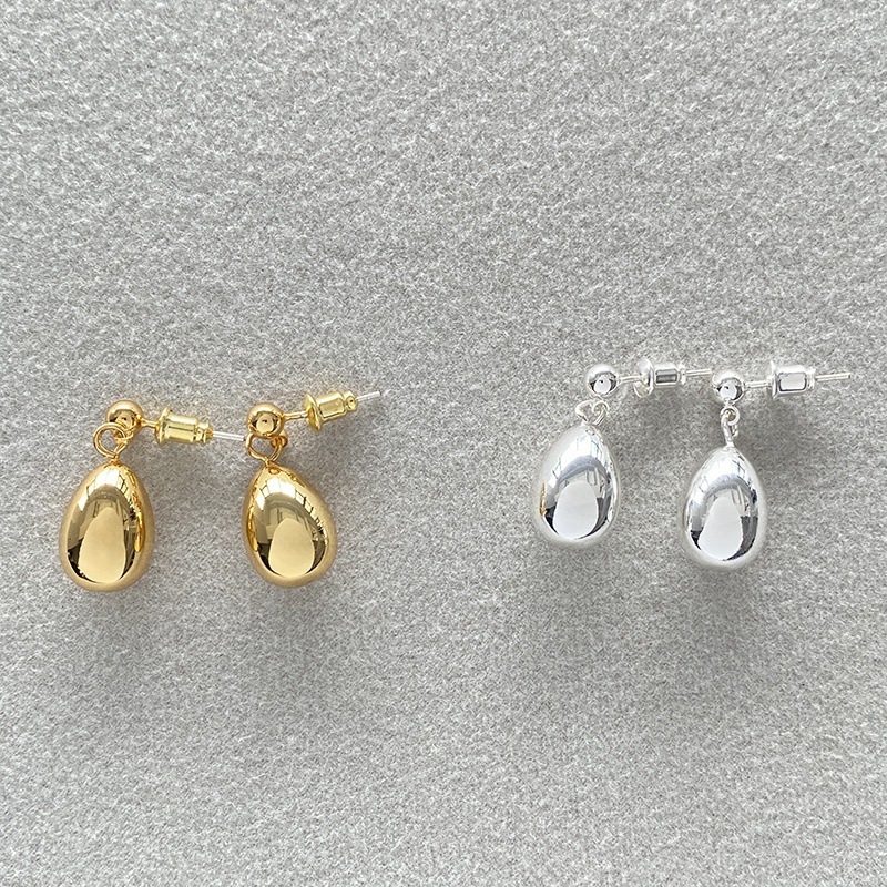 丹麦小众设计欧美法式复古精致耳环百搭简约小巧金属水滴吊坠耳饰详情9