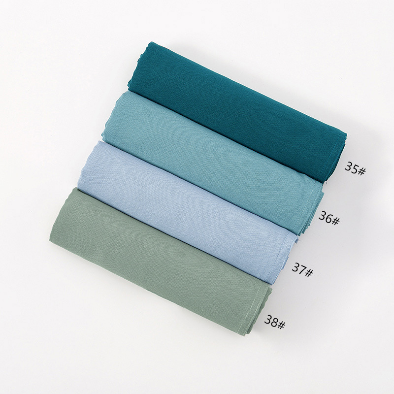 秋季新款纯色热销马来印尼人棉头巾  单色宽边薄款莫代尔透气围巾详情8