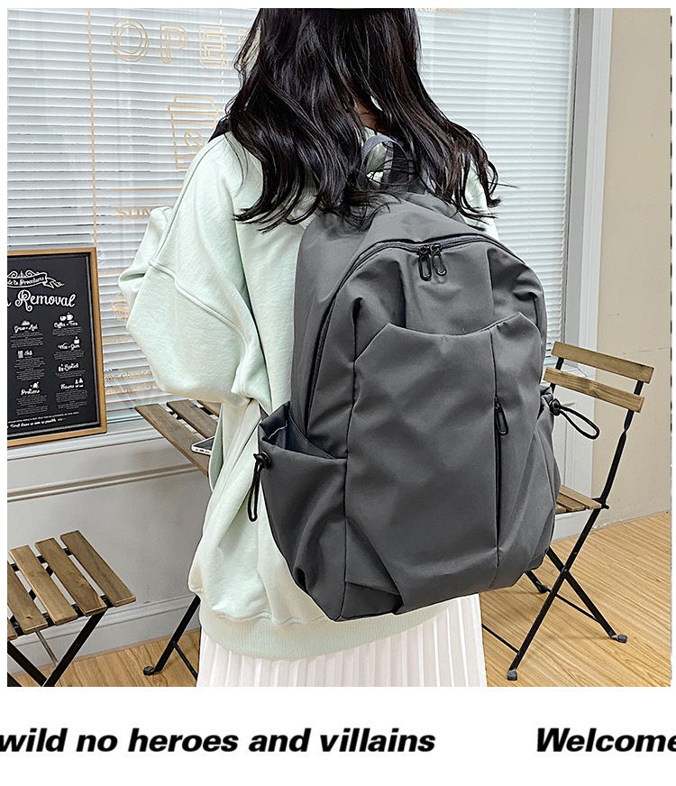 跨境新款双肩包大容量男女学生书包简约休闲短途出差商务电脑包详情33