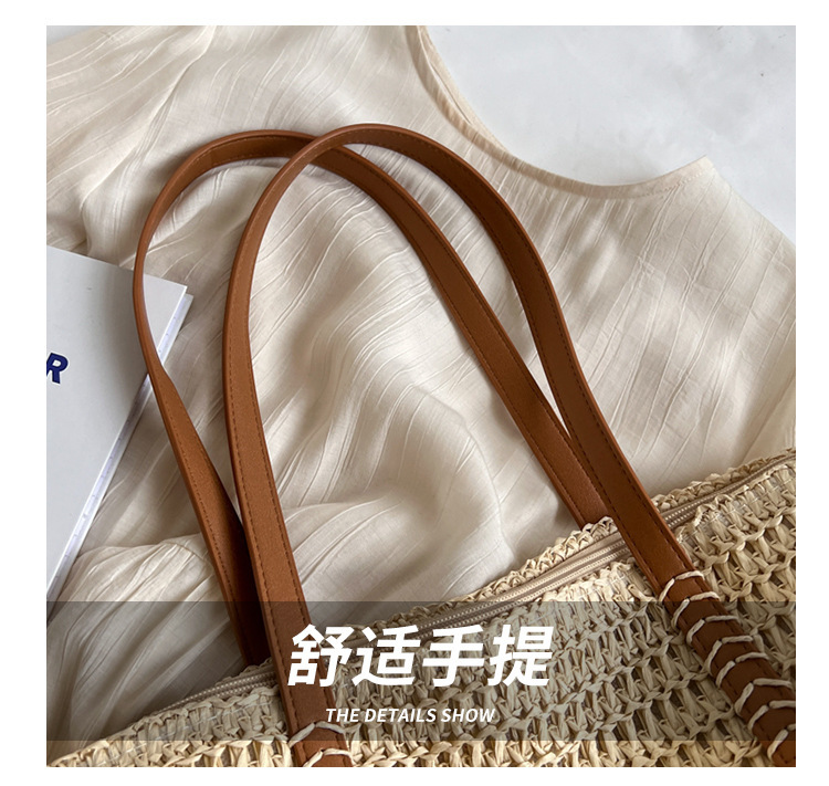 草编包度假风包包女2024春季新款时尚复古大容量女学生单肩托特包详情3