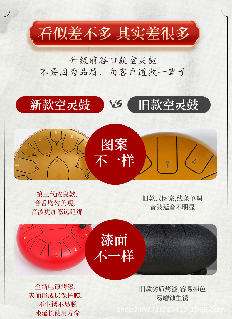 Hollow Drum 6/6.8/8/10/12/13 inch Forget Worry Drum Steel Tongue Drum Color Hollow Worry-free Drum Percussion instrument hand disc pic 4