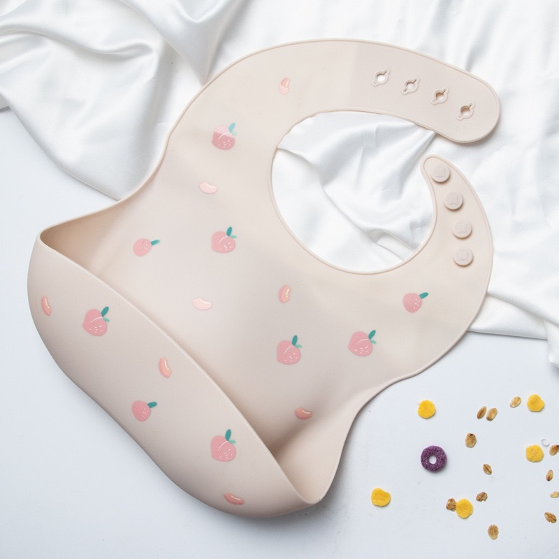 婴童 硅胶围兜小熊围嘴男女宝宝吃饭兜儿童口水兜防水防脏神器详情21