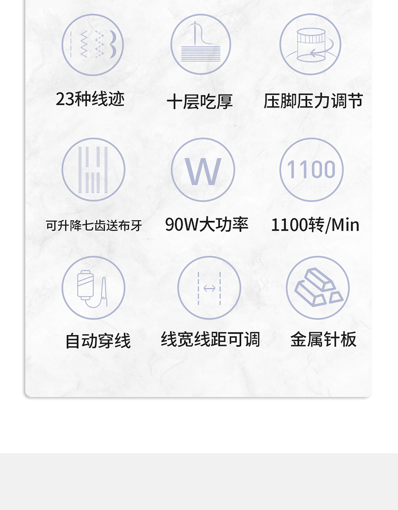 The singer4423 sewing machine from Shengjia is a multi-functional electric household handheld compact portable machine with thick straps and lockstitch pic 6