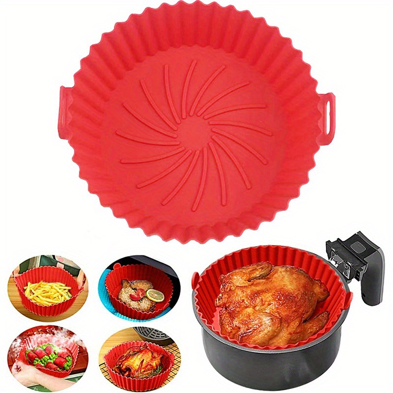 宝宝辅食蛋糕盘 爆款硅胶空气炸锅圆形烤盘适用于微波炉烘焙机可重复使用详情5