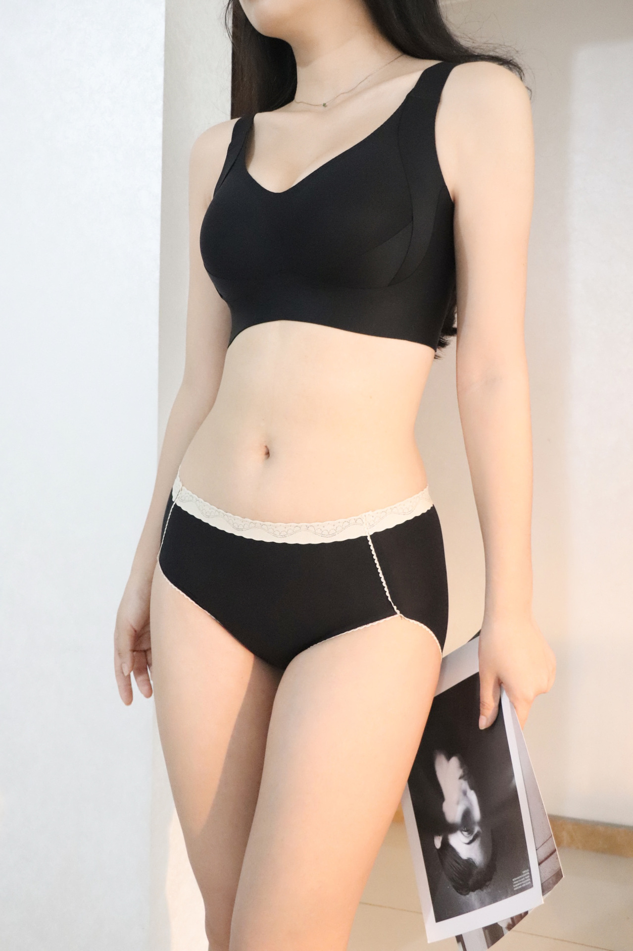 Full-cup latex bra for women, thin cup side-folding and adjustable bra, with a large bust that looks smaller, lifting and anti-sagging pic 90