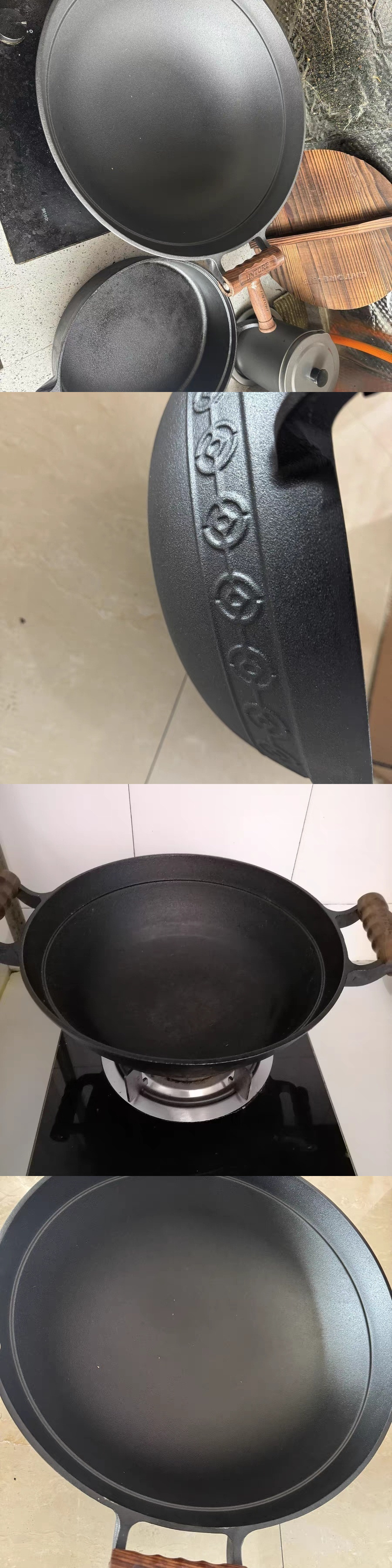 加重双耳铸铁炒锅特厚炒菜锅送礼高端锅详情2