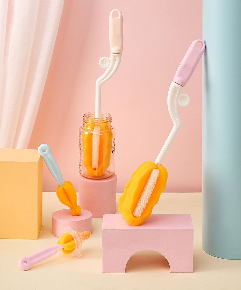 Sponge brush set, sponge brush cleaning brush combination, three-piece set, face brush, makeup brush pic 10