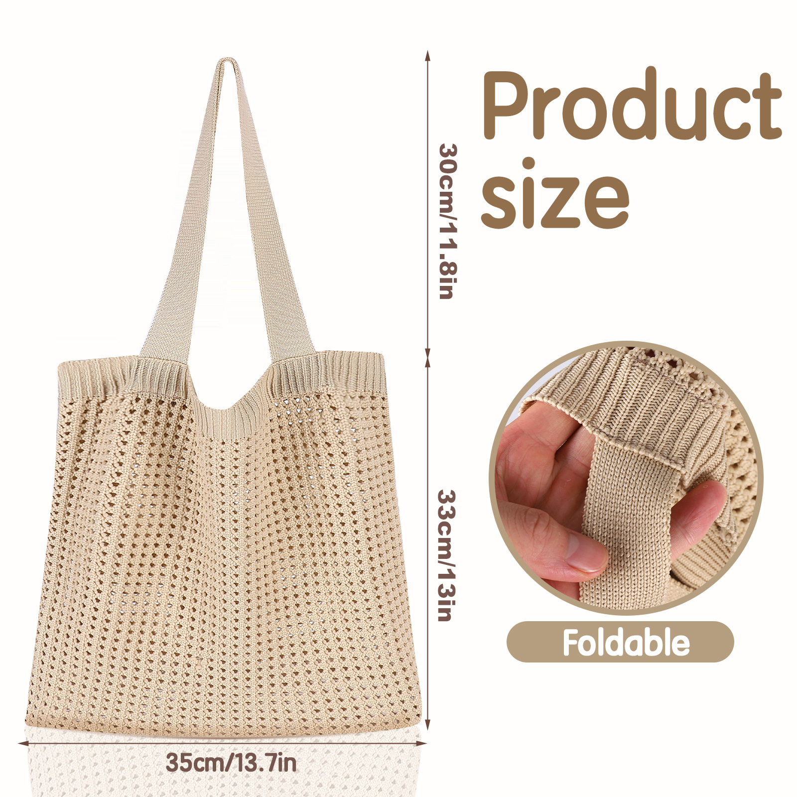 New Korean-style woven bag for women, a fashionable and simple handbag with a large capacity hollowed-out tote bag, exclusively for cross-border use pic 4