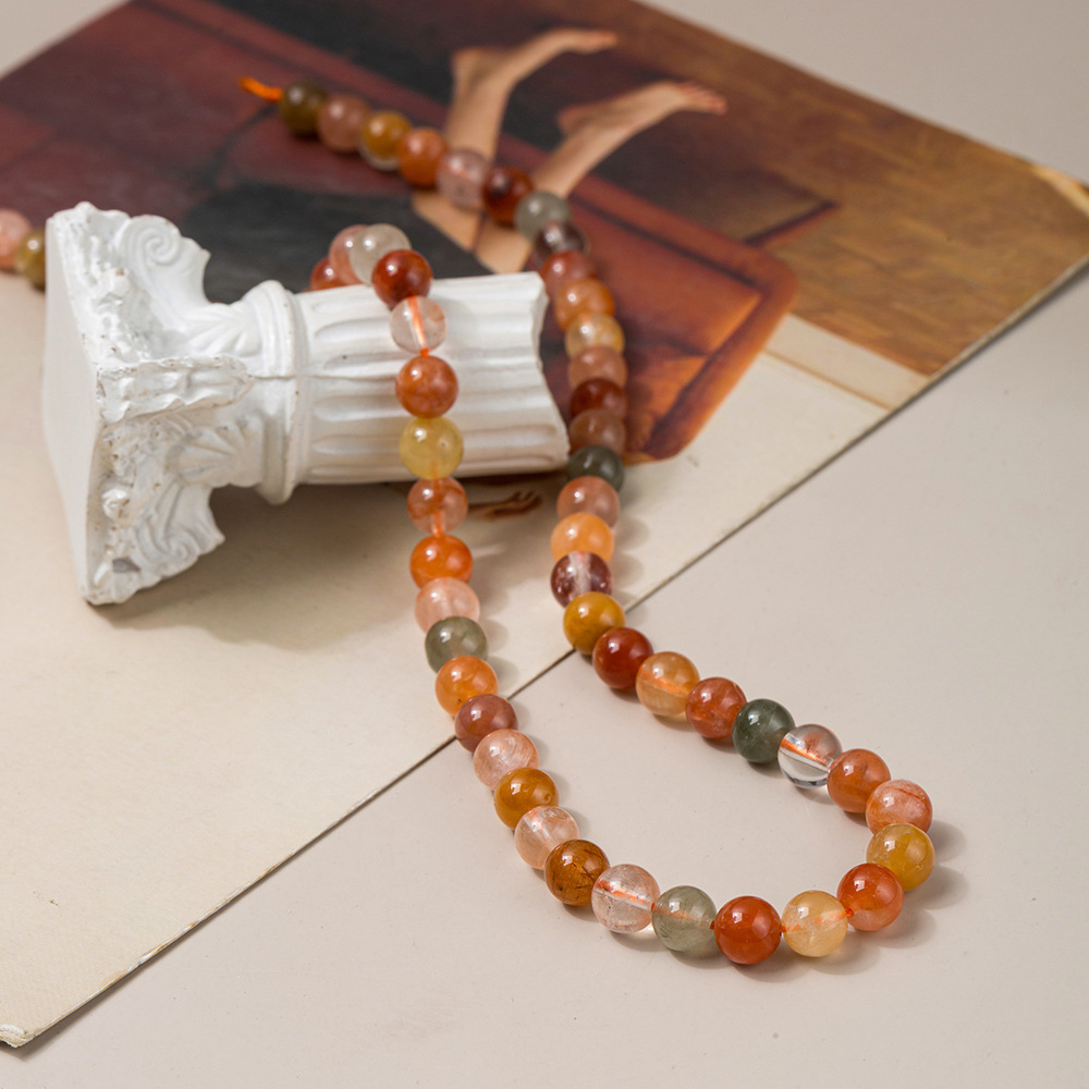 福禄寿彩幽灵圆珠散珠手链配件半成品批发7-8mm天然串珠项链饰品详情14