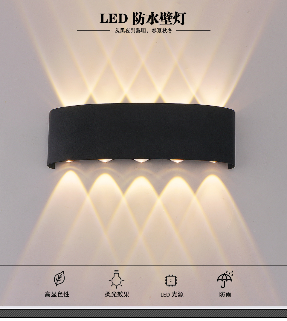 跨境现代简约LED望远镜壁灯室内壁灯上下照客厅卧室过道楼梯灯详情2