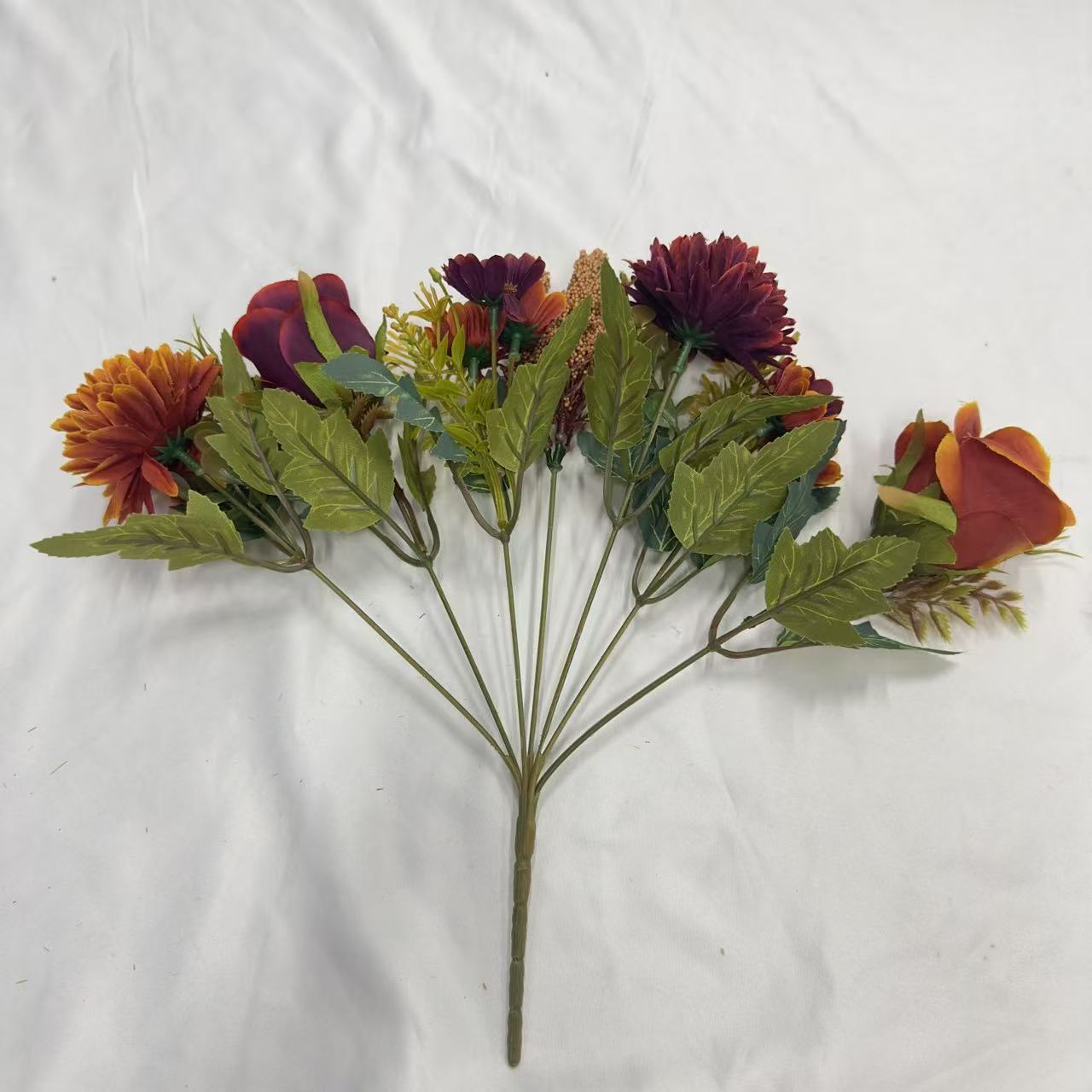 欧式田园装饰手捧玫瑰花仿真花花束客厅茶几家居餐桌花艺摆件批发详情3