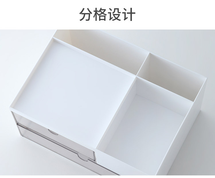 Aiyuhui escritorio caja de almacenamiento cosmético anti-polvo acrílico cajón multi-ge escritorio estudiante smiscellany organizer caja pic 23