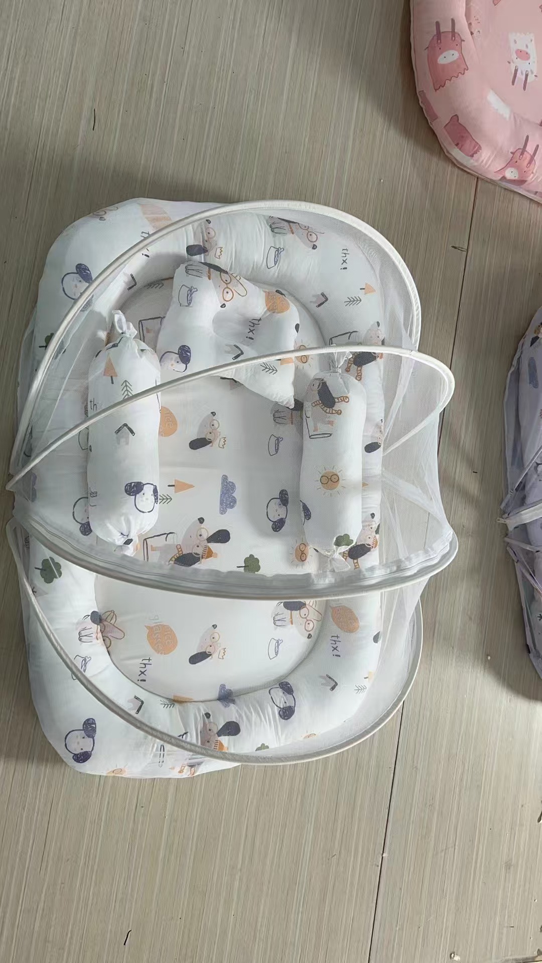 Baby uterine bed, children's mosquito net, bionic bed, four-piece set, baby bed, middle bed, foldable portable bed, mosquito net pic 4