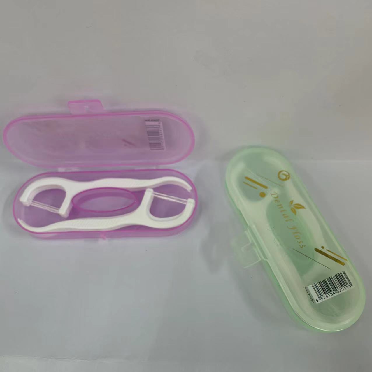 Dental floss box set, disposable plastic toothpicks for dental care, portable dental floss sticks, family set, 10 floss sticks pic 4