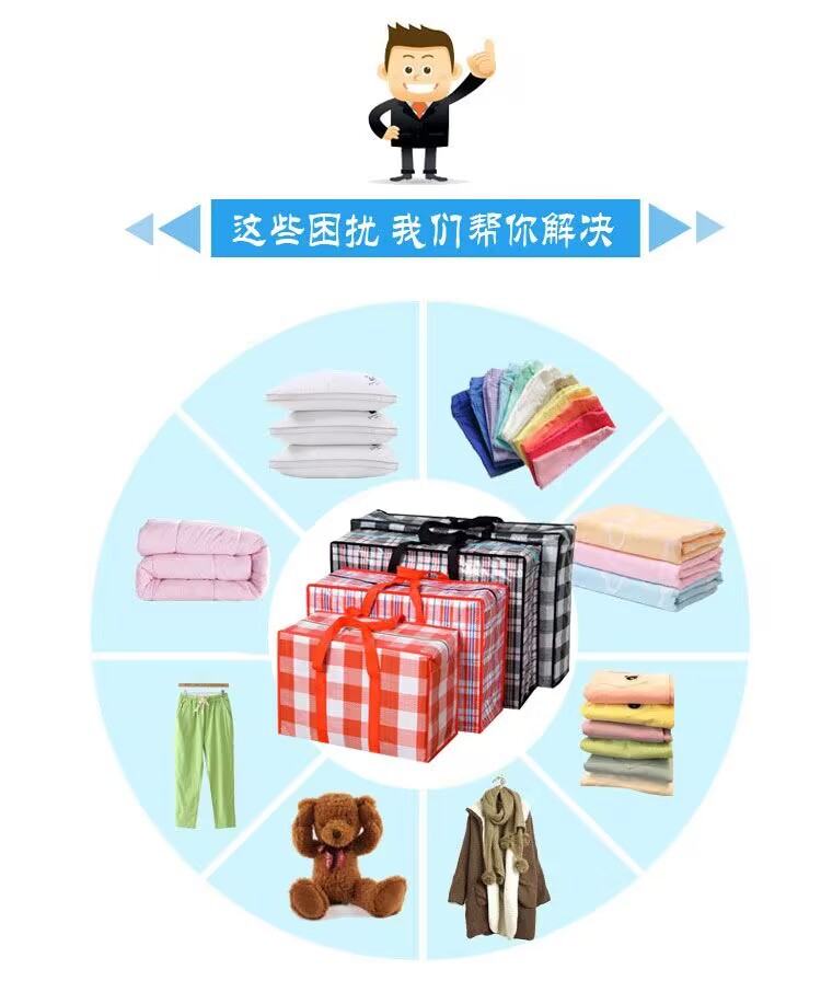 编织袋批发价格超大搬家袋学生宿舍行李衣服打包袋棉被收纳蛇皮袋详情4