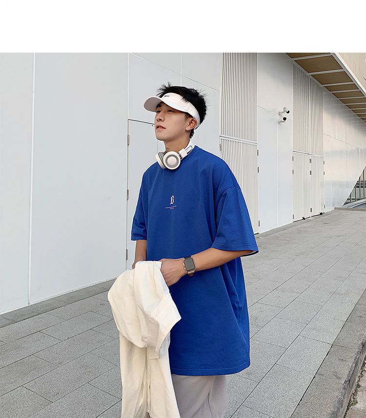 国潮T恤ins港风潮流夏季短袖T恤男潮牌宽松男士小众体恤百搭时尚详情11