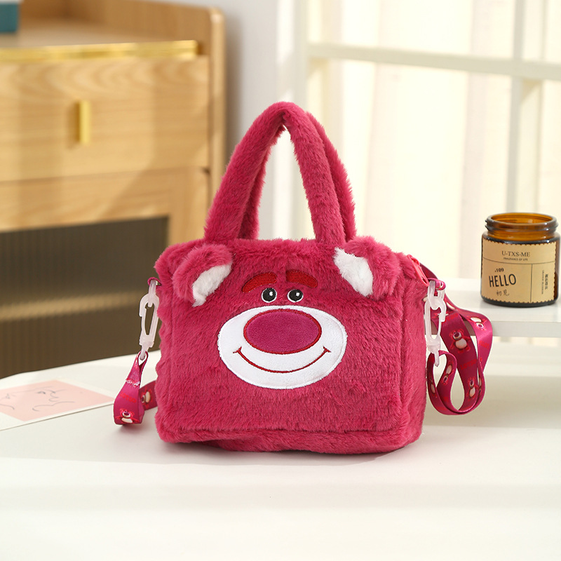 New cute and exquisite plush crossbody bag, cartoon sweet doll handbag, high appearance level plush bag wholesale pic 4