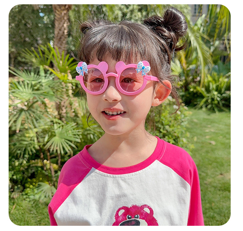 米奇儿童太阳镜墨镜遮阳防晒小孩太阳镜蝴蝶结卡通女童玩具眼镜详情11