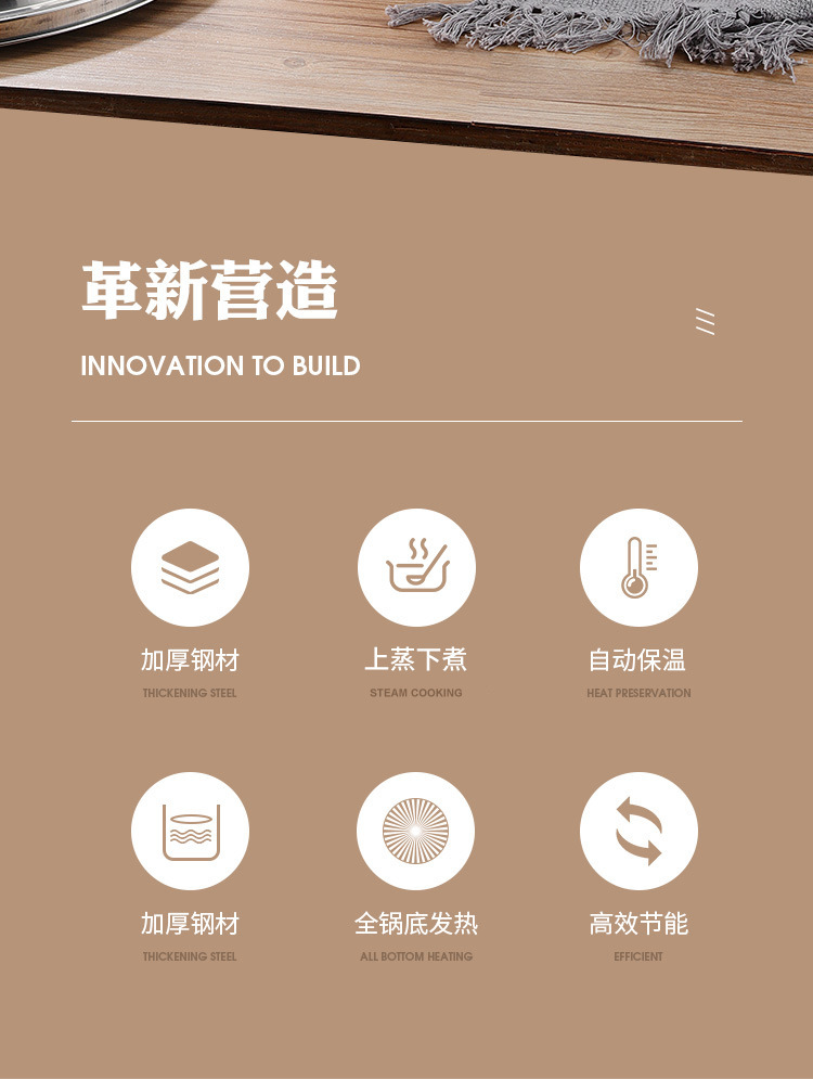 Commercial noodle cooking stove, electric hot noodle bucket, noodle cooking pot, dumpling pot, household pot, 304 base, spicy hot pot, cross-border thickened batch pic 2