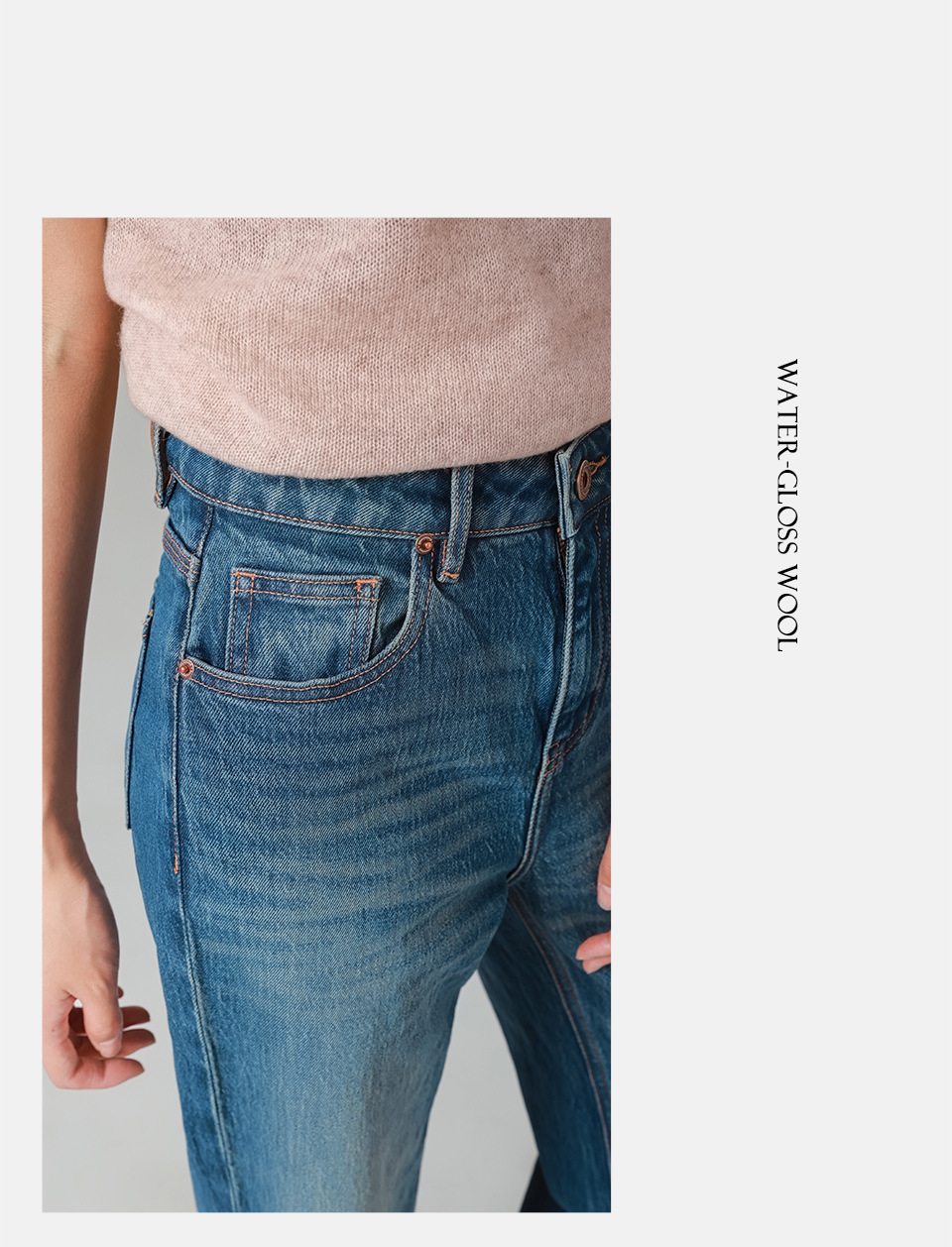 French fries pants/High-waisted Jeans for women, narrow straight-leg pants, elastic retro style, autumn/Winter 25, slimming and casual pic 13