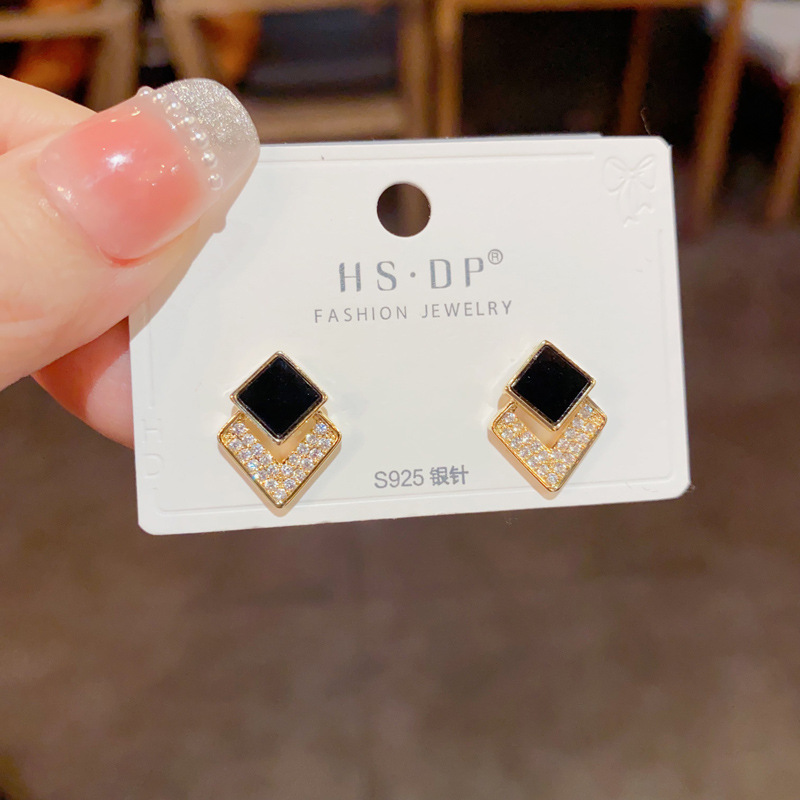 简约经典耳钉推荐100款百搭时尚925银针耳环锆石珍珠几何耳饰批发详情9