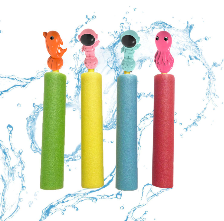 Customized cross-border Amazon toy straight tube foam EVA material summer beach water play pull-out water cannon water gun pic 11