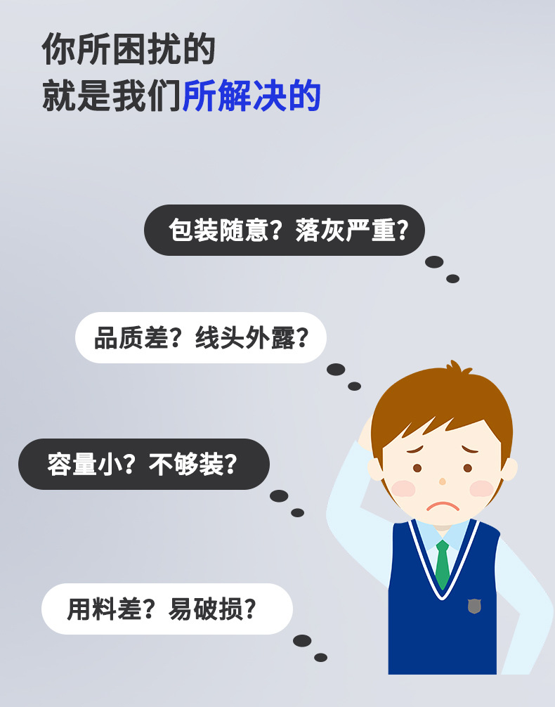 pvc化妆包 高透明防水洗漱拉链包装袋便携旅行多功能大容量收纳包详情6