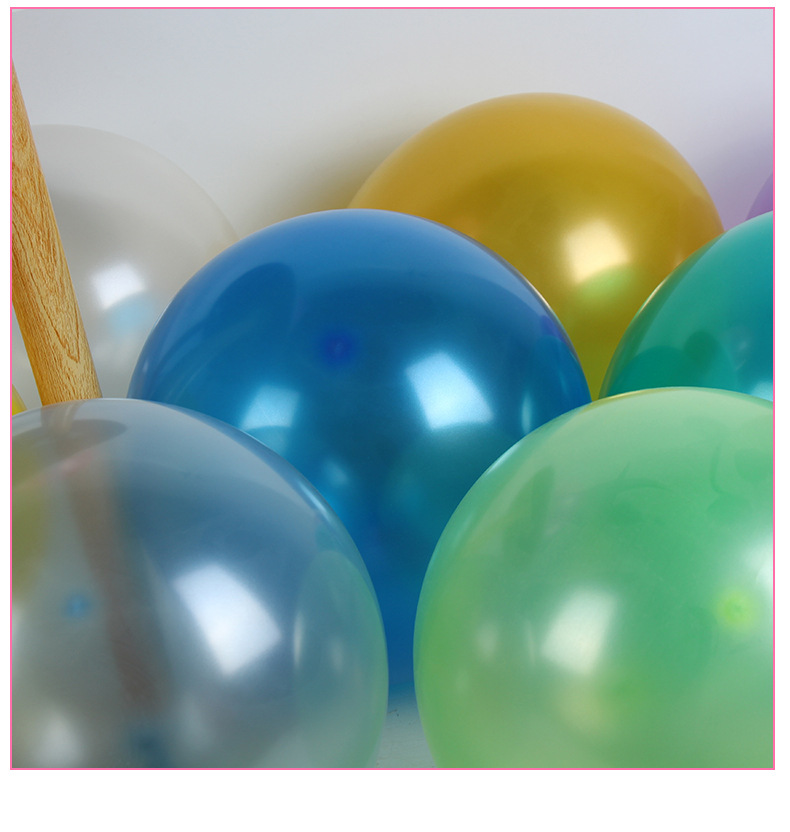 跨境货源5寸10寸12寸珠光圆形气球圆形气球婚礼布置用乳胶汽球详情10